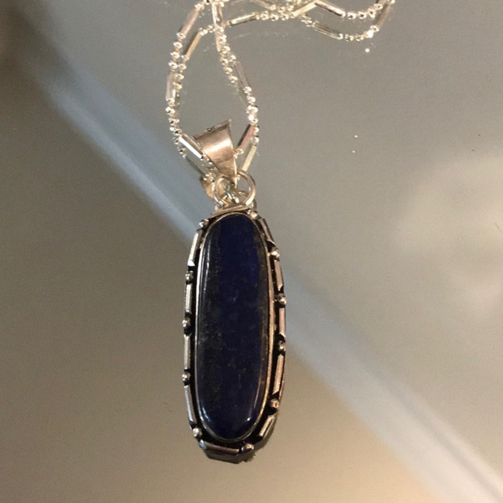 Lapis Lazuli In A Pretty Oblong Setting. 2 1/4 “ - image 4